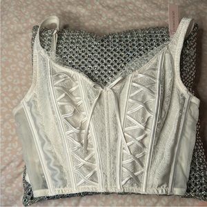 victoria secret dream angles white corset